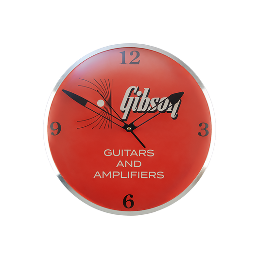 Gibson Vintage Lighted Wall Clock, Kalamazoo Orange (EU) Clock Gibson