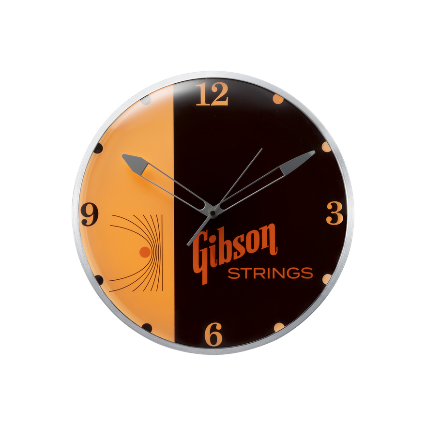 Gibson Vintage Lighted Wall Clock, Strings (EU) Clock Gibson