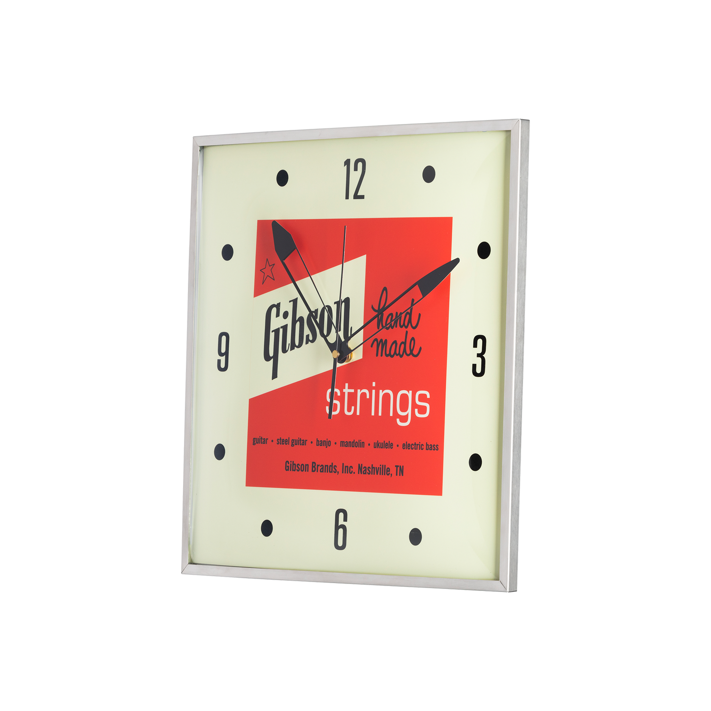 Gibson Vintage Lighted Wall Clock, Handmade Strings (EU) Clock Gibson