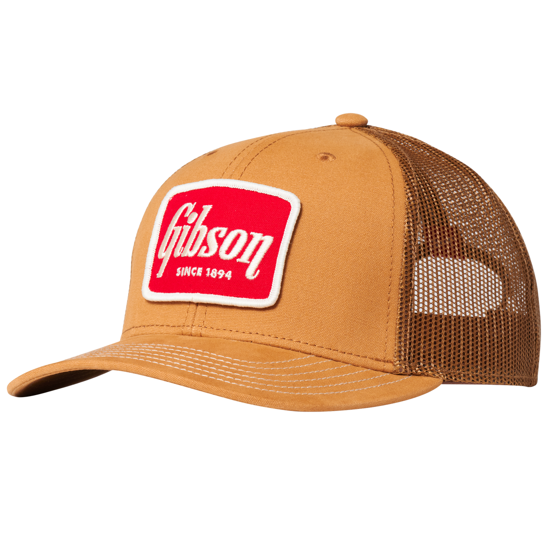 Gibson Canvas Trucker Headwear Gibson Brown