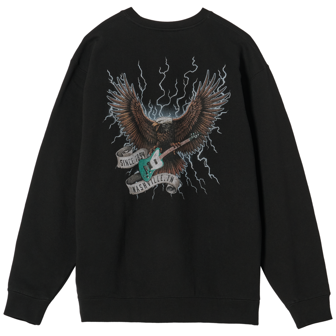 Gibson Thunderbird Crewneck Sweatshirt, Black, Exclusive Sweatshirt Gibson