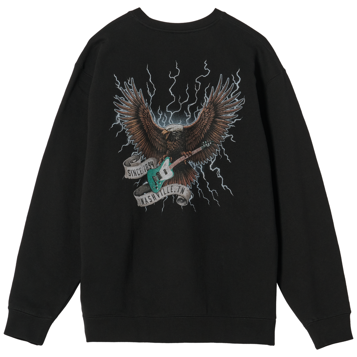 Gibson Thunderbird Crewneck Sweatshirt, Black, Exclusive Sweatshirt Gibson