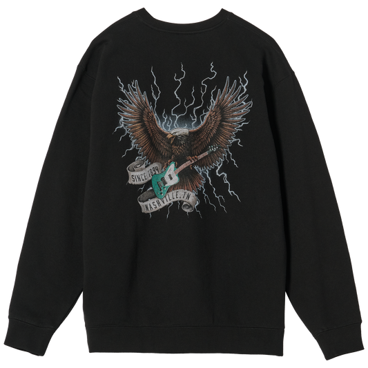 Gibson Thunderbird Crewneck Sweatshirt, Black, Exclusive Sweatshirt Gibson