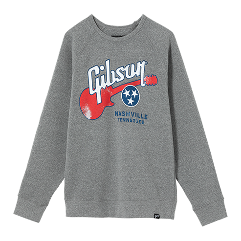 Gibson Les Paul Crewneck Sweatshirt Gibson Grey XS