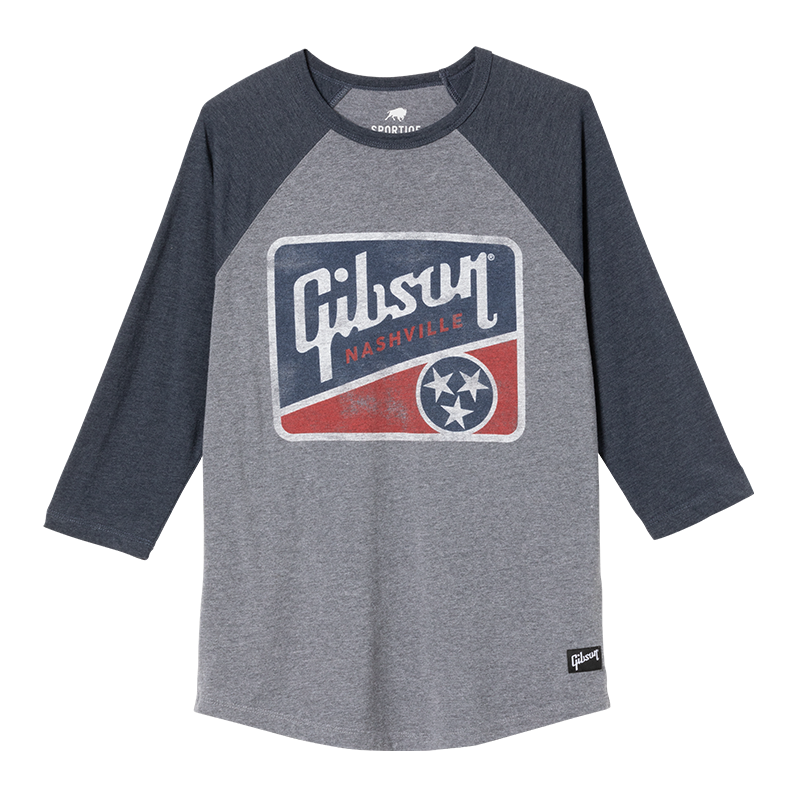 Gibson Tristar Baseball Tee Shirts & Tops Gibson Grey XS