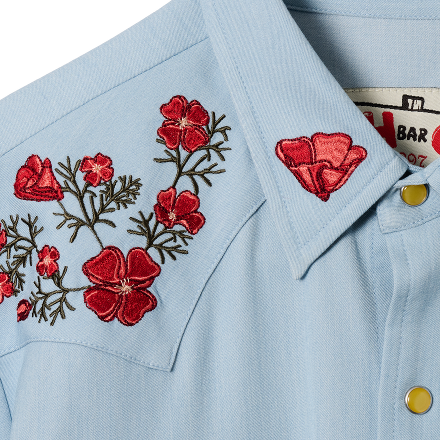 H Bar C x Gibson Dove Denim Shirt, Exclusive Shirts & Tops Gibson