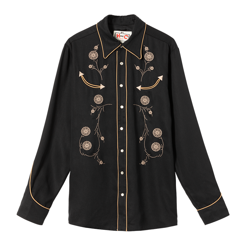 H Bar C x Gibson J-200 Tencel Men's Shirt, Exclusive Shirts & Tops Gibson XS Black