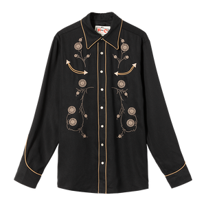 H Bar C x Gibson J-200 Tencel Men's Shirt Shirts & Tops Gibson XS Black