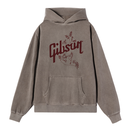 Gibson Hummingbird Hoodie, Gray, Exclusive Sweatshirt Gibson Gray Small