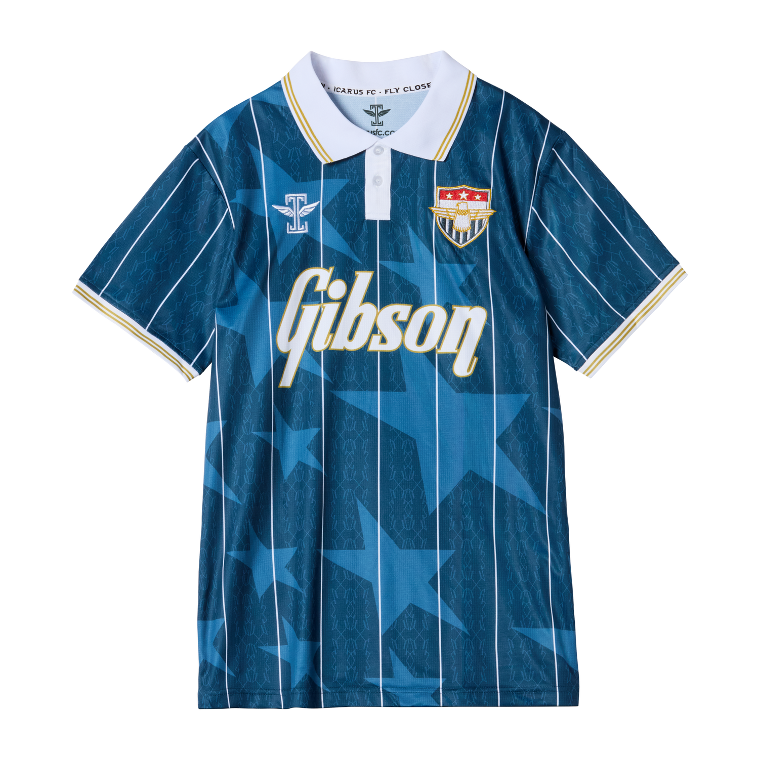 Gibson x Icarus Football Jersey, Short Sleeves Shirts & Tops Gibson Small Blue, Short Sleeves