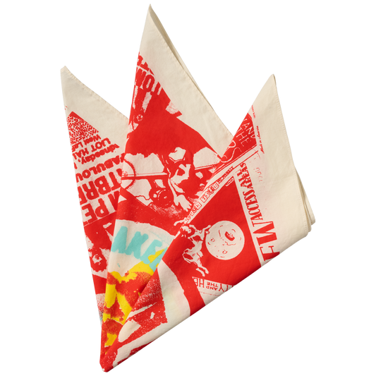 imogene + willie x Gibson "The Band" Bandana, Red/White, Exclusive Bandana Gibson
