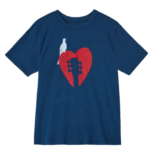 imogene + willie x Gibson "Gibson Gives Dove" Tee, Blue, Exclusive