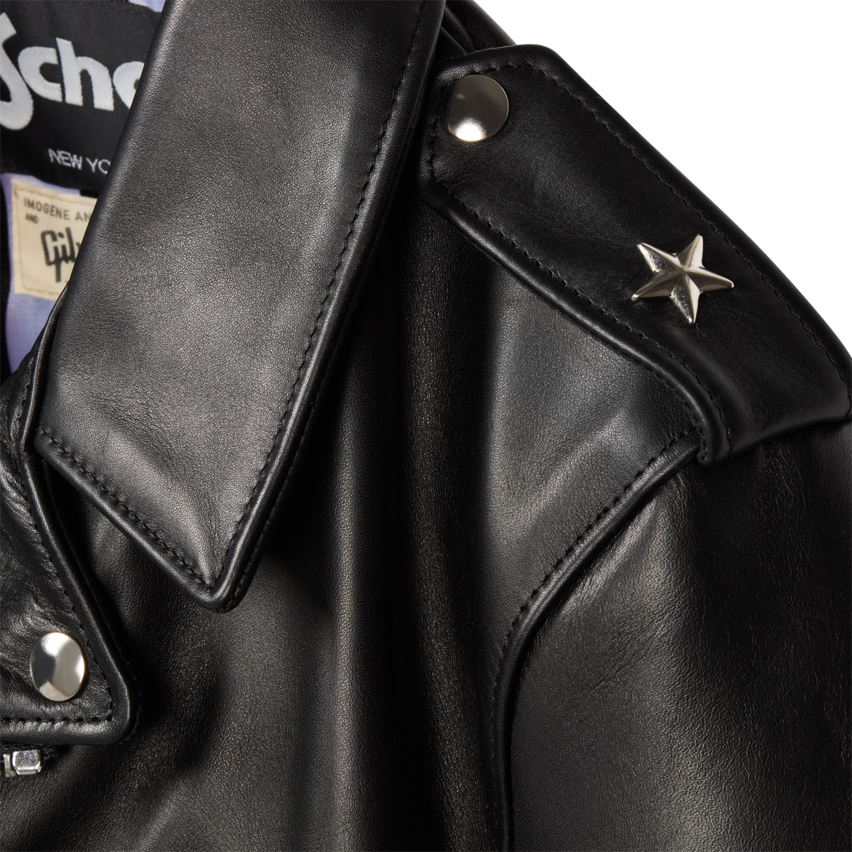 imogene + willie x Gibson x Schott Leather Jacket, Black, Exclusive Outerwear Gibson