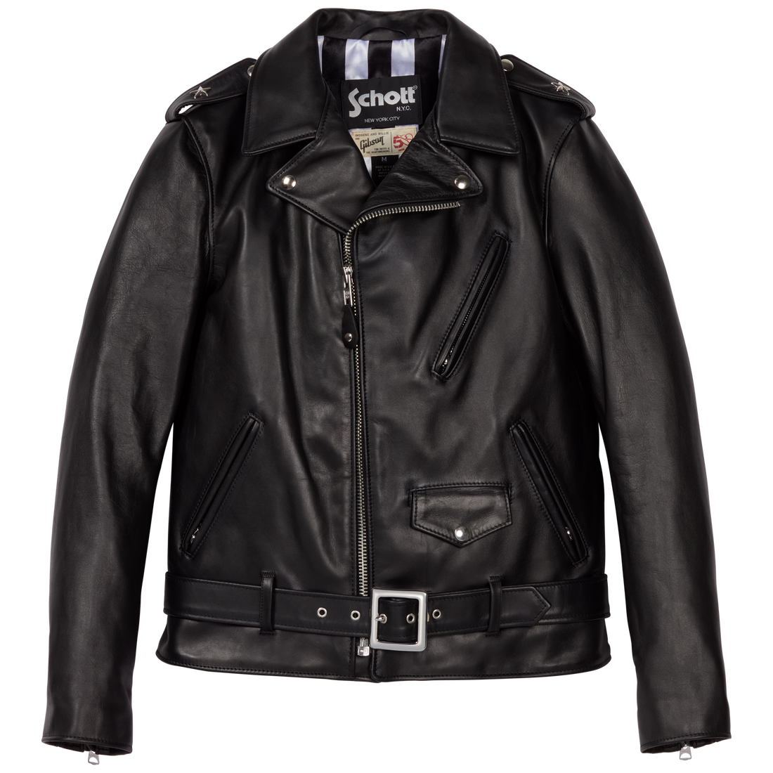 imogene + willie x Gibson x Schott Leather Jacket, Black, Exclusive Outerwear Gibson Black XS