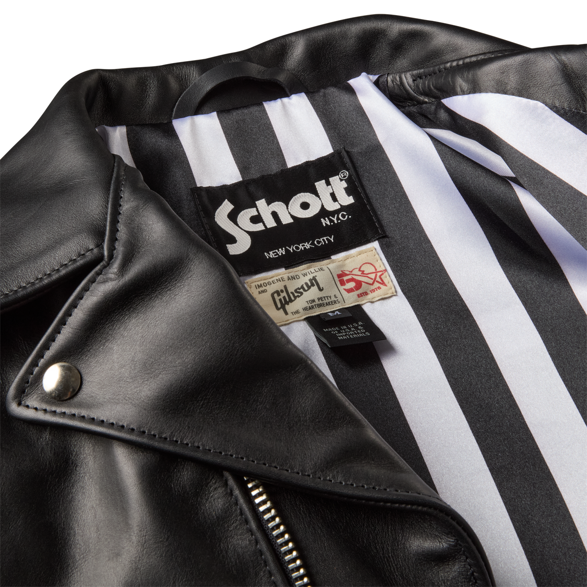 imogene + willie x Gibson x Schott Leather Jacket, Black, Exclusive Outerwear Gibson