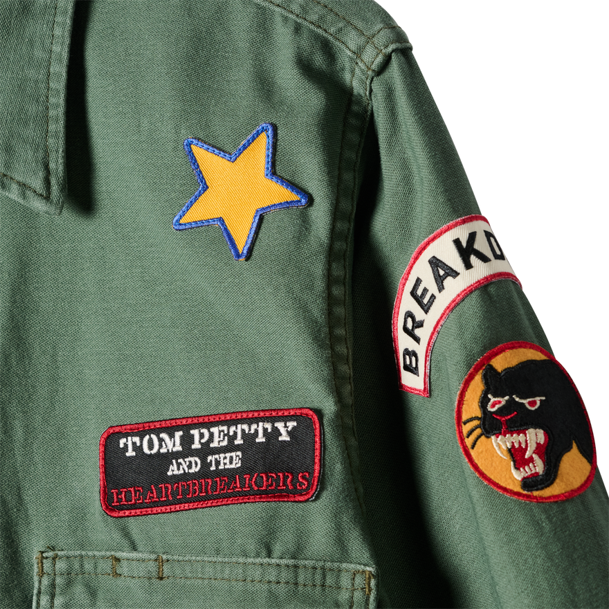 imogene + willie x Gibson "Tom Petty Patch" Military Shirt Jacket, Green, Exclusive Outerwear Gibson