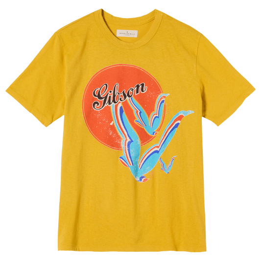 imogene + willie x Gibson "Vintage Dove" Tee, Gold, Exclusive Shirts & Tops Gibson