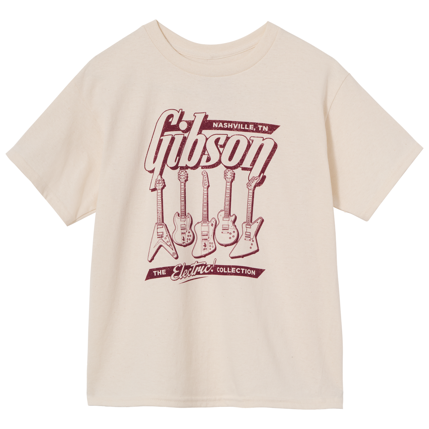 Gibson Kid's Electric Collection Tee Kids Gibson Small Beige