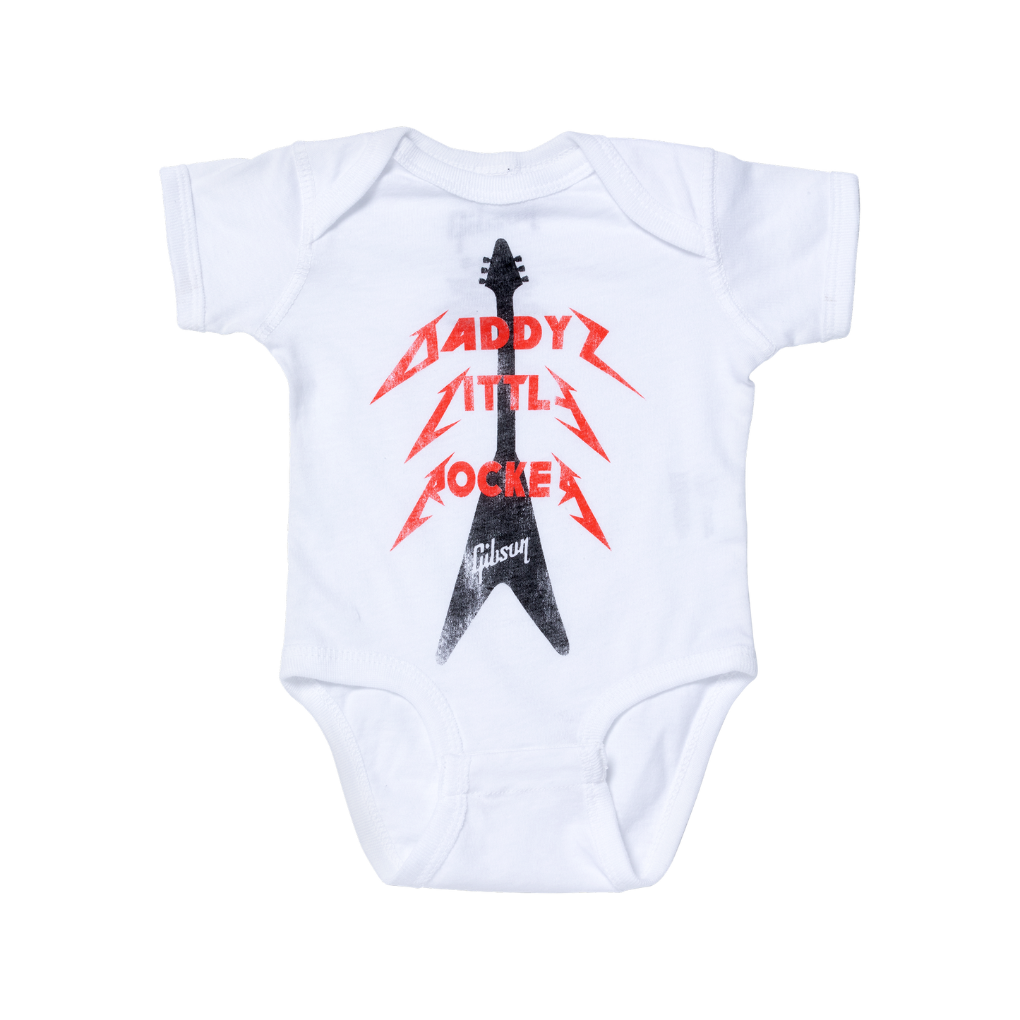 Gibson Daddy's Little Rocker Flying V Onesie Kids Gibson White 6M