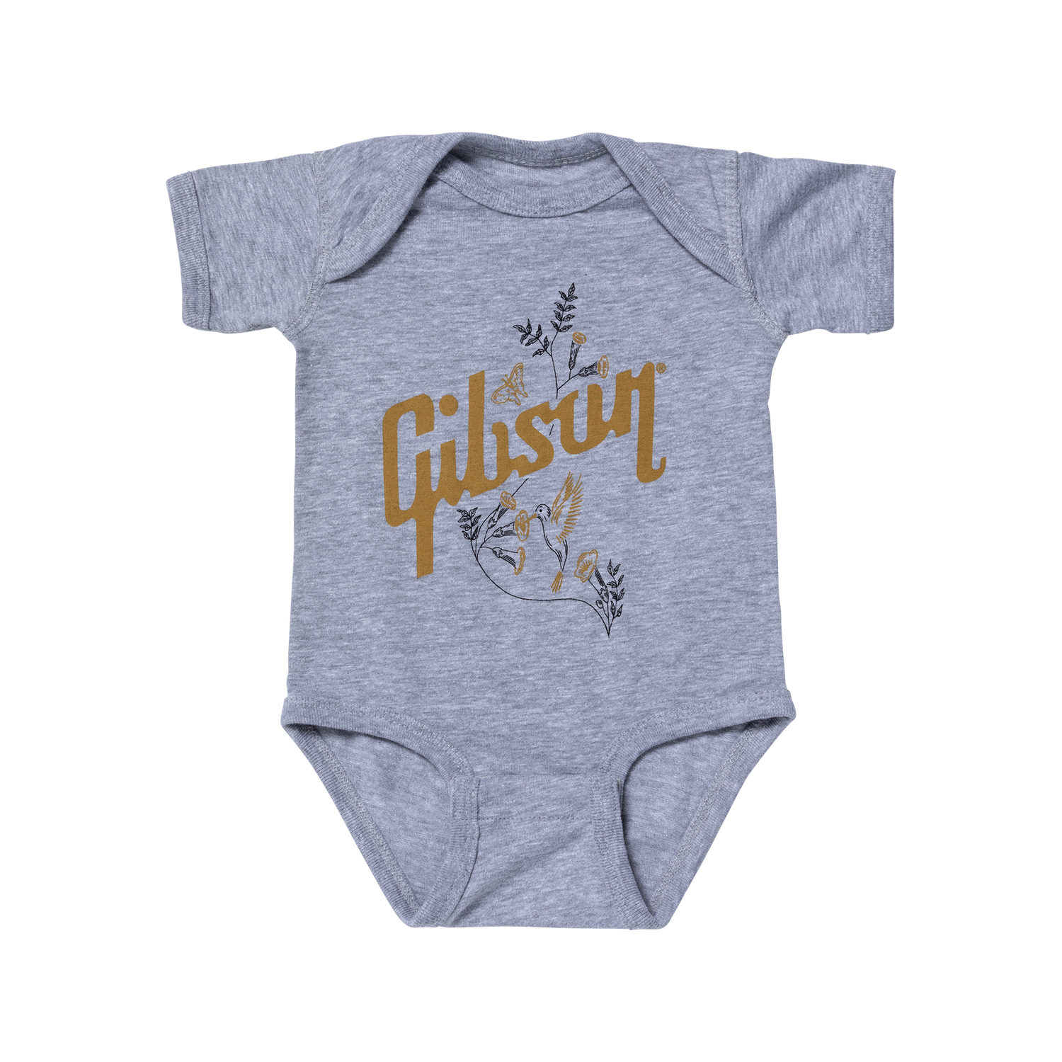 Gibson Hummingbird Onesie Kids Gibson 6M Gray