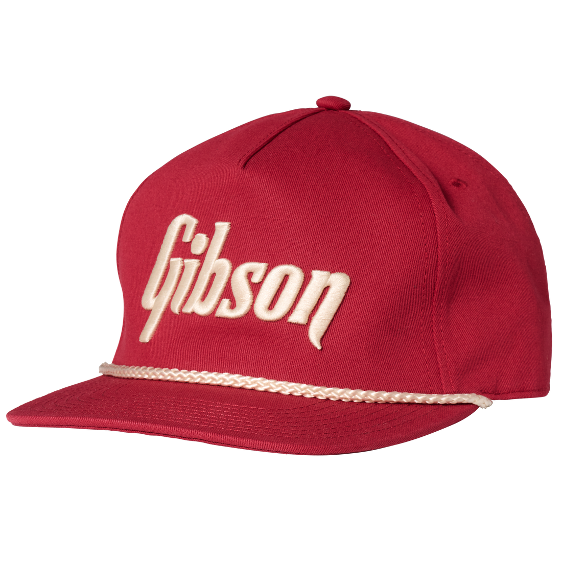 Gibson Unstructured Rope Snapback Headwear Gibson Burgundy