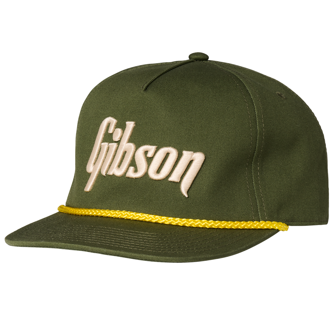 Gibson Unstructured Rope Snapback, Exclusive Headwear Gibson Olive