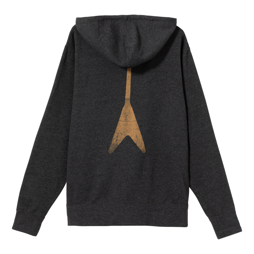 Gibson Flying V Full-Zip Hoodie, Extra Small Outerwear Gibson