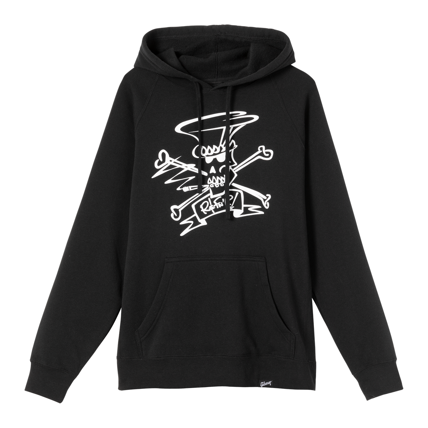 Gibson Slash 'Skully' Pullover Hoodie Sweatshirt Gibson Black Small
