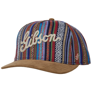 Gibson Script Logo Guitar Strap Structured Snapback, Jacquard, Exclusive Headwear Gibson