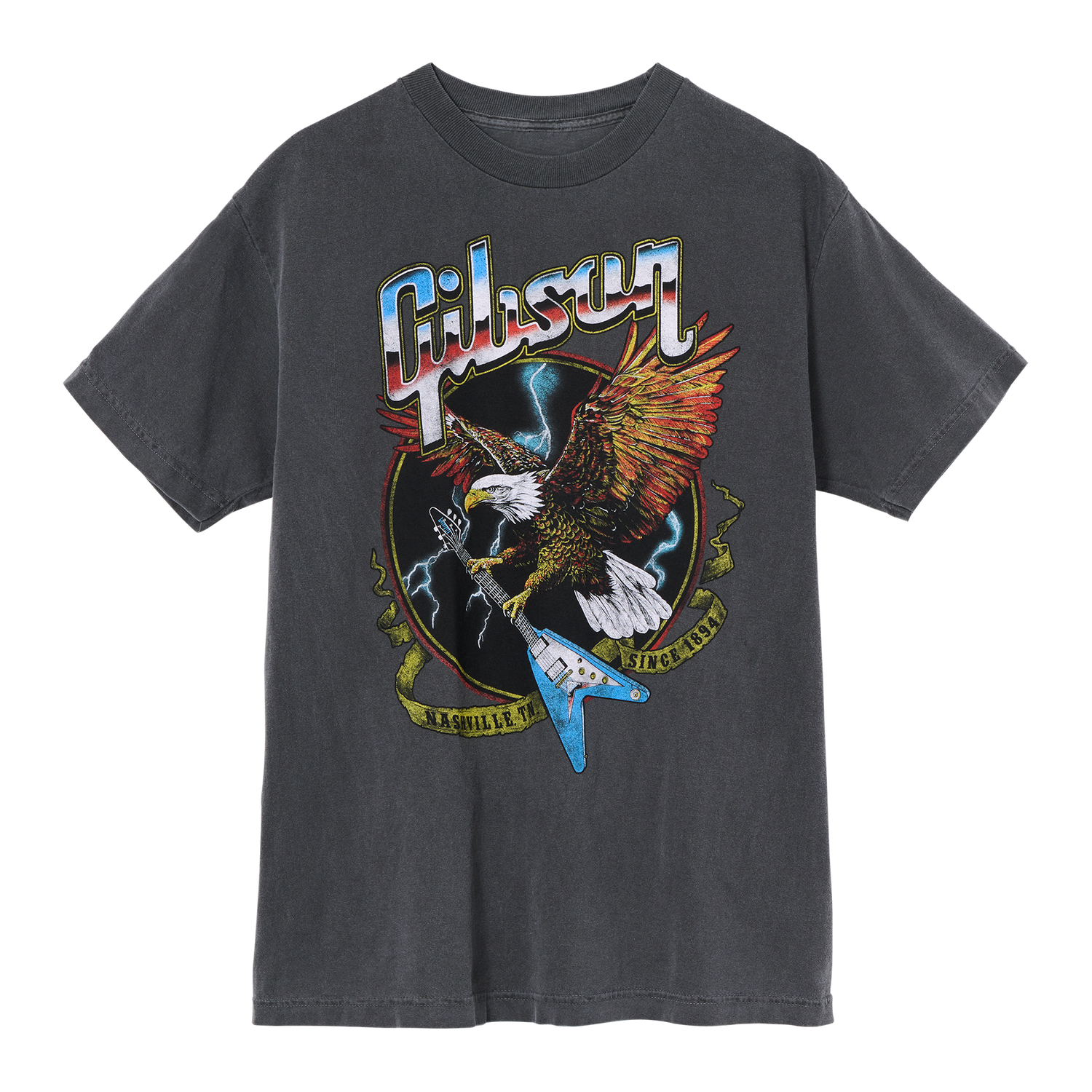 Gibson Eagle Tee Shirts & Tops Gibson Grey Small