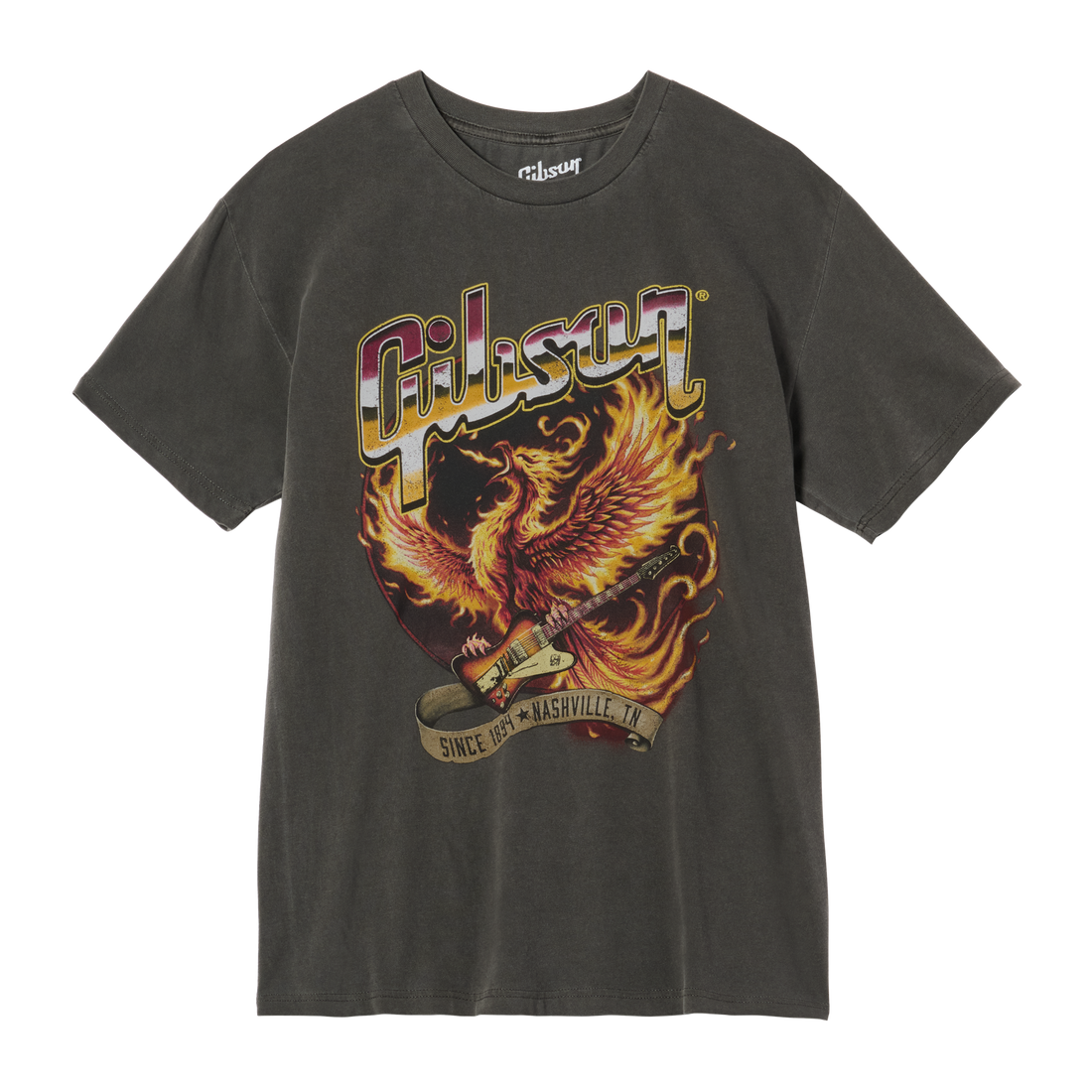 Gibson Firebird Tee, Charcoal, Exclusive Shirts & Tops Gibson Charcoal Small