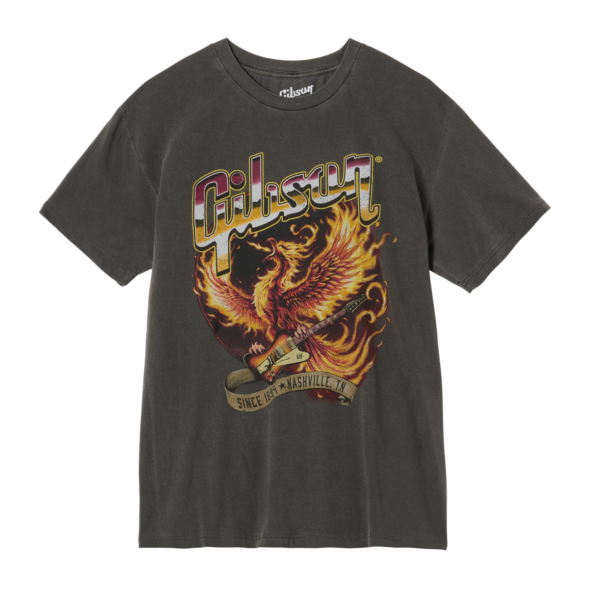 Gibson Firebird Tee, Charcoal, Exclusive Shirts & Tops Gibson Charcoal Small