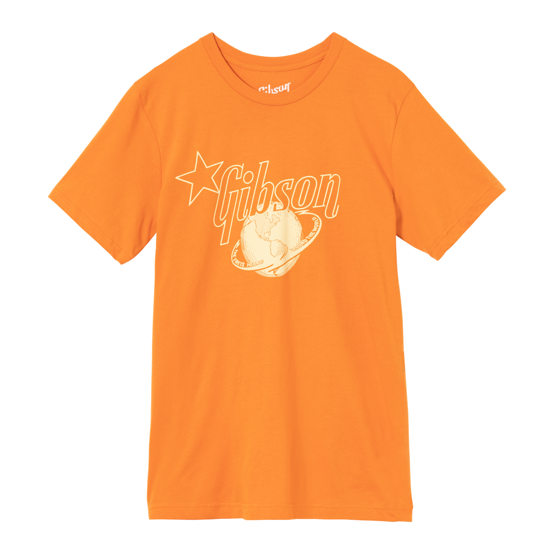 Gibson Frets Heard 'Round the World Tee Shirts & Tops Gibson Orange Small