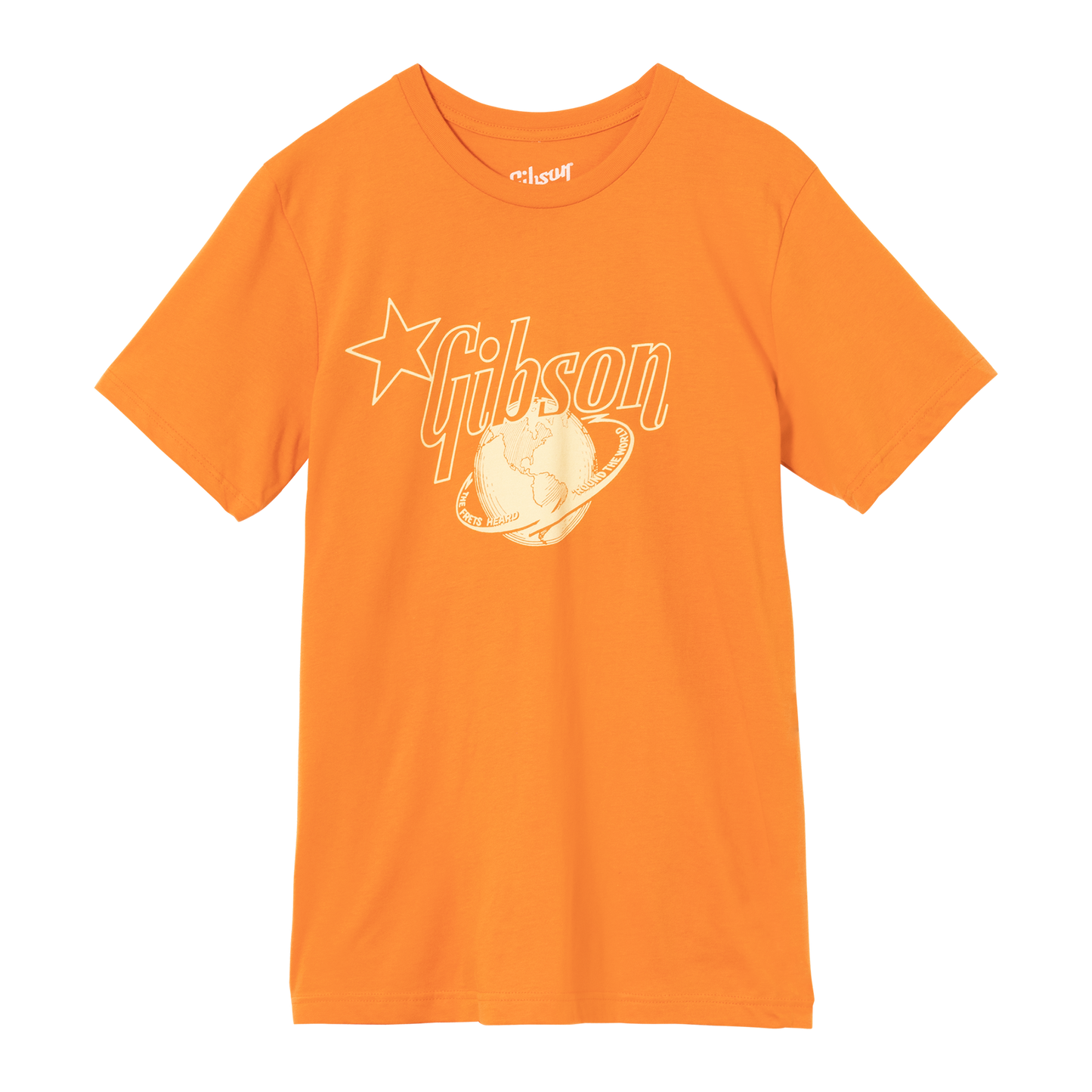 Gibson Frets Heard 'Round the World Tee Shirts & Tops Gibson Orange Small
