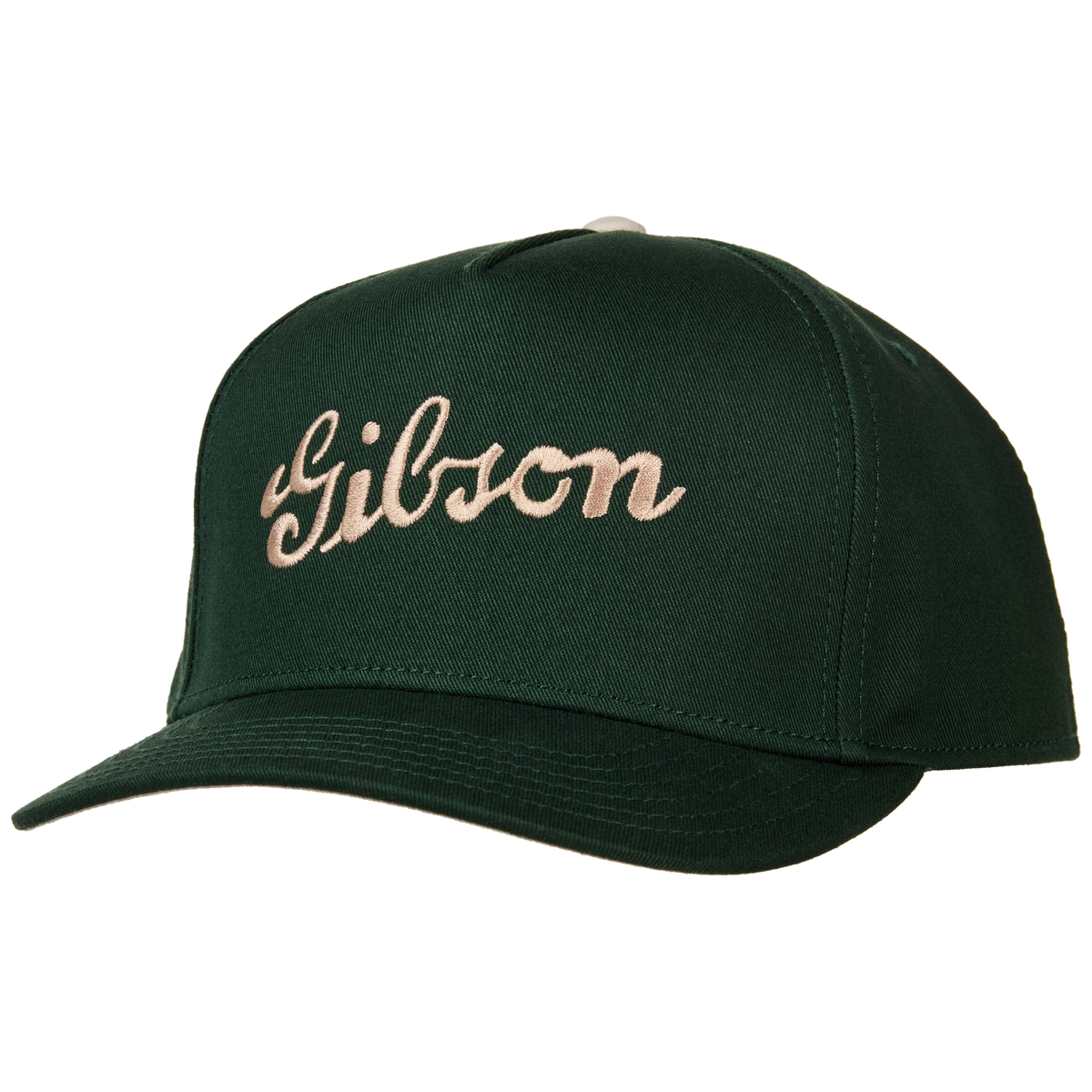 Gibson Script Structured Snapback, Green, Exclusive Headwear Gibson