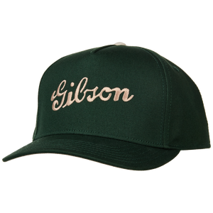 Gibson Script Structured Snapback, Green, Exclusive Headwear Gibson