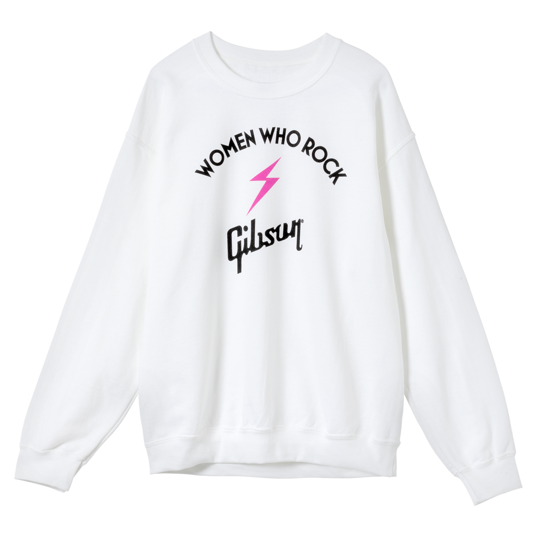 Women Who Rock x Gibson Crewneck Sweatshirt Sweatshirt Gibson White Small