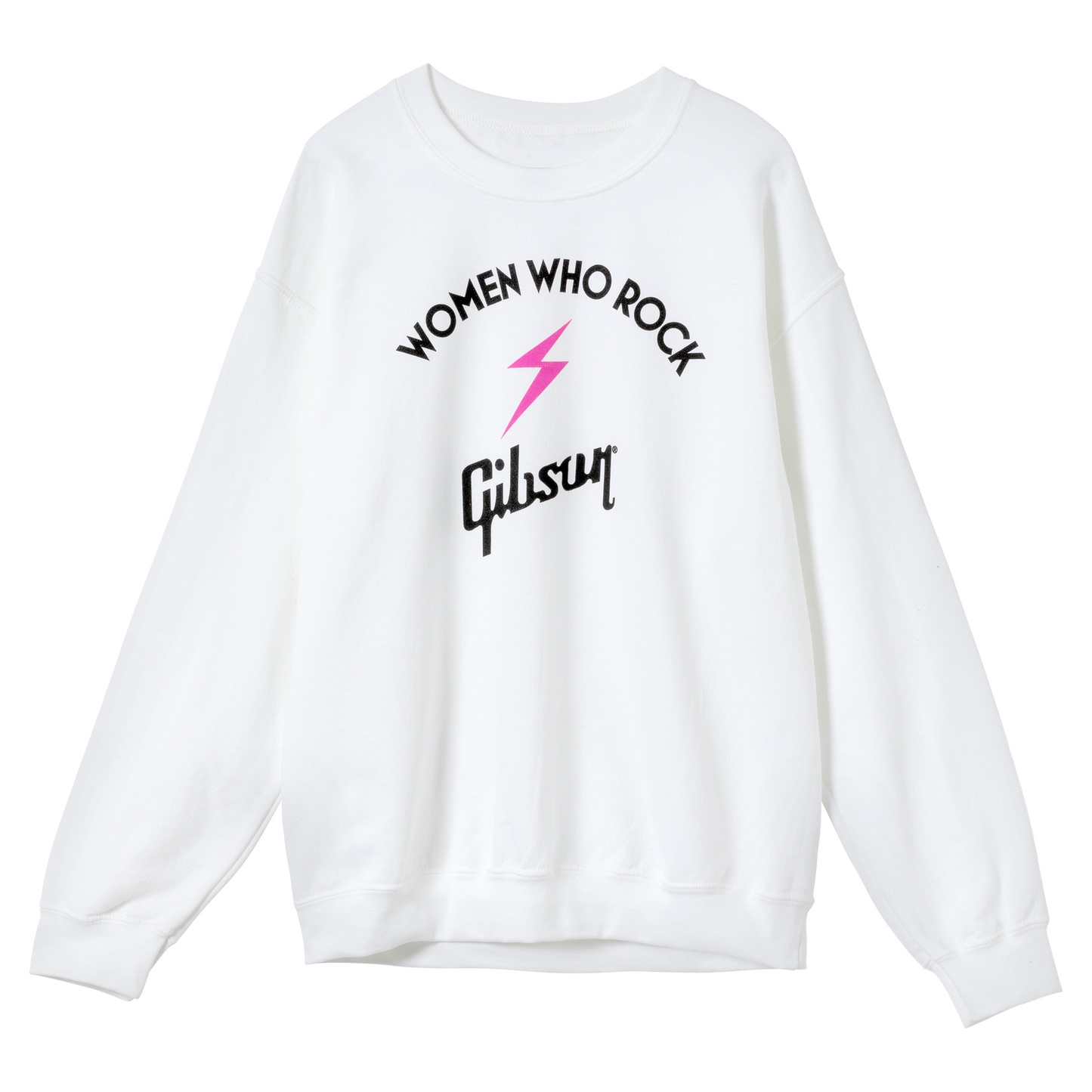 Women Who Rock x Gibson Crewneck Sweatshirt Sweatshirt Gibson White Small