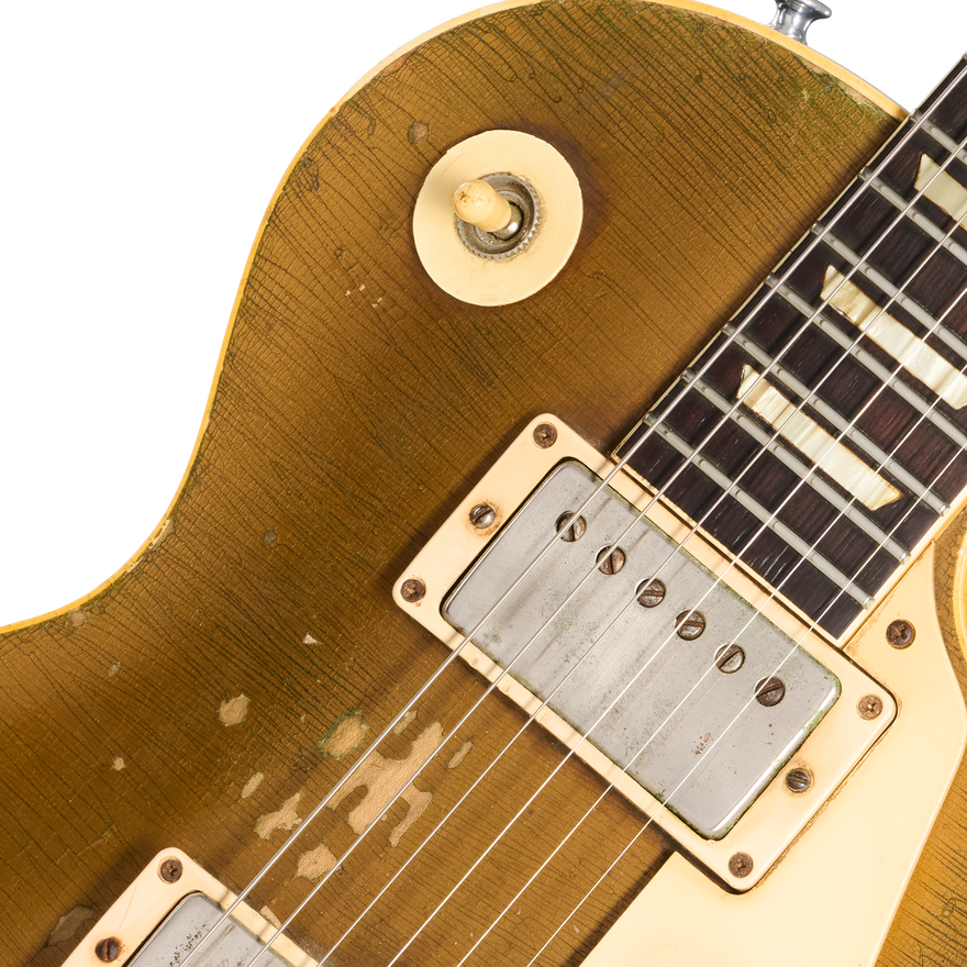 Gibson Certified Vintage 1958 Gibson Les Paul Goldtop Darkback, Goldtop Electric Guitar Gibson Certified Vintage