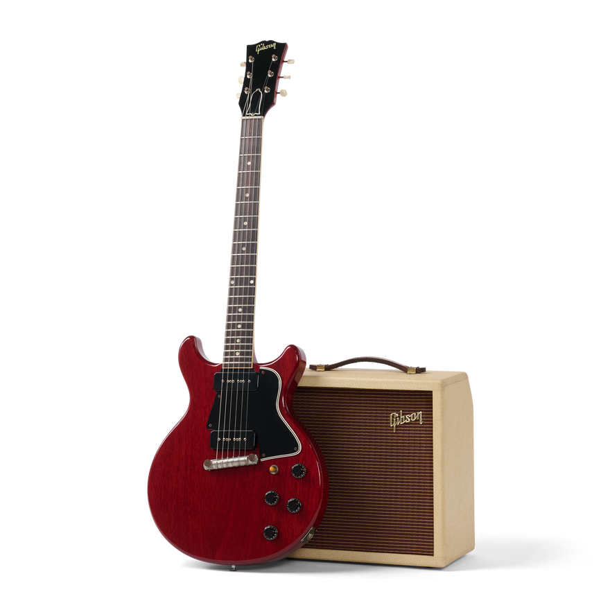 Gibson Certified Vintage 1960 Gibson SG Doublecut Special, Cherry, with Gibson GA-5 Skylark Amplifier Electric Guitar Gibson Certified Vintage