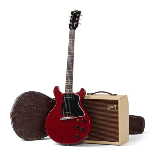 Gibson Certified Vintage 1960 Gibson SG Doublecut Special, Cherry, with Gibson GA-5 Skylark Amplifier Electric Guitar Gibson Certified Vintage