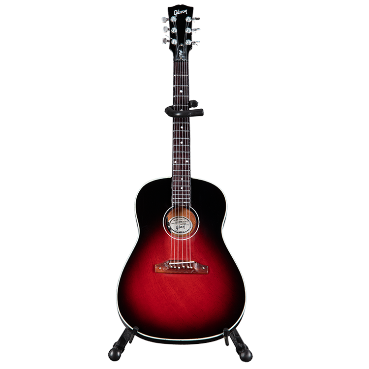 Gibson AXE HEAVEN® J-45 Slash Vermillion Burst 1.4 Scale Mini Guitar Model Mini Guitar Gibson