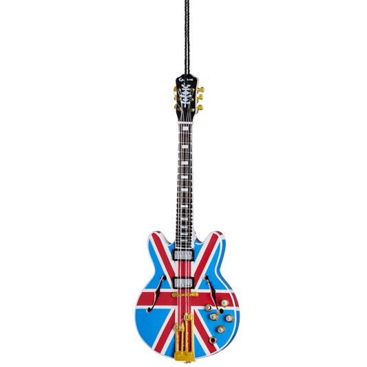 Gibson AXE HEAVEN® 6” Epiphone Union Jack Sheraton Mini Guitar Ornament, Exclusive Ornament Gibson