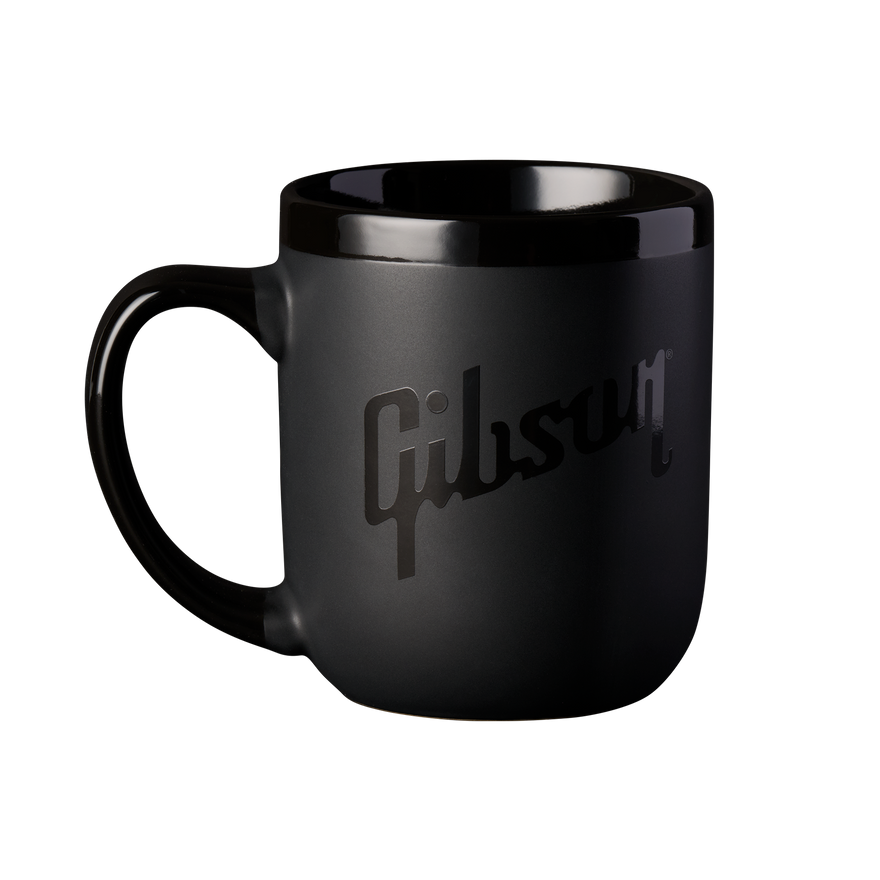 Gibson Coffee Mug, Black on Black, 16 oz., Exclusive Coffee Mug Gibson