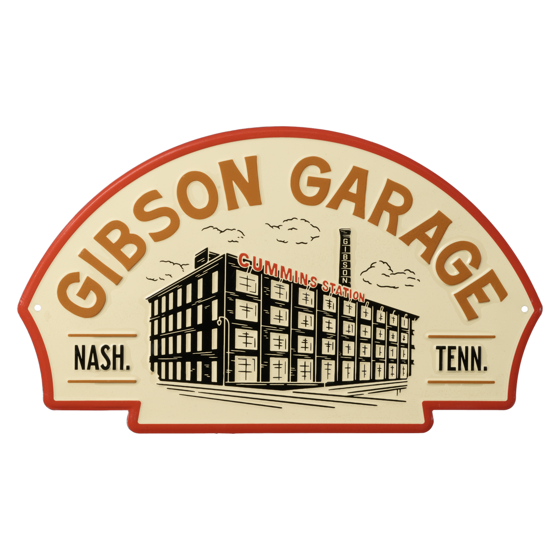 Gibson Garage Building Tin Sign Gibson