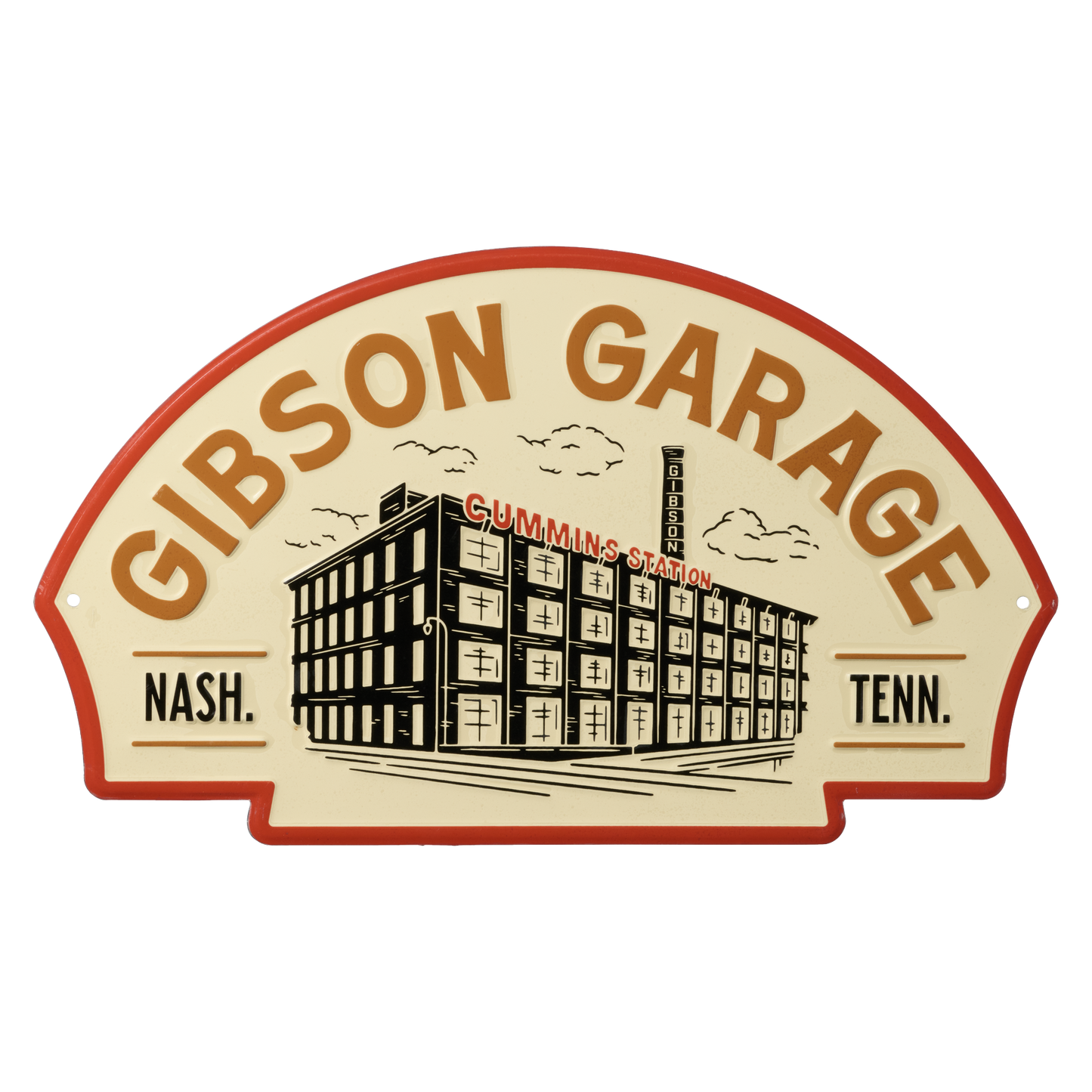 Gibson Garage Building Tin Sign Gibson