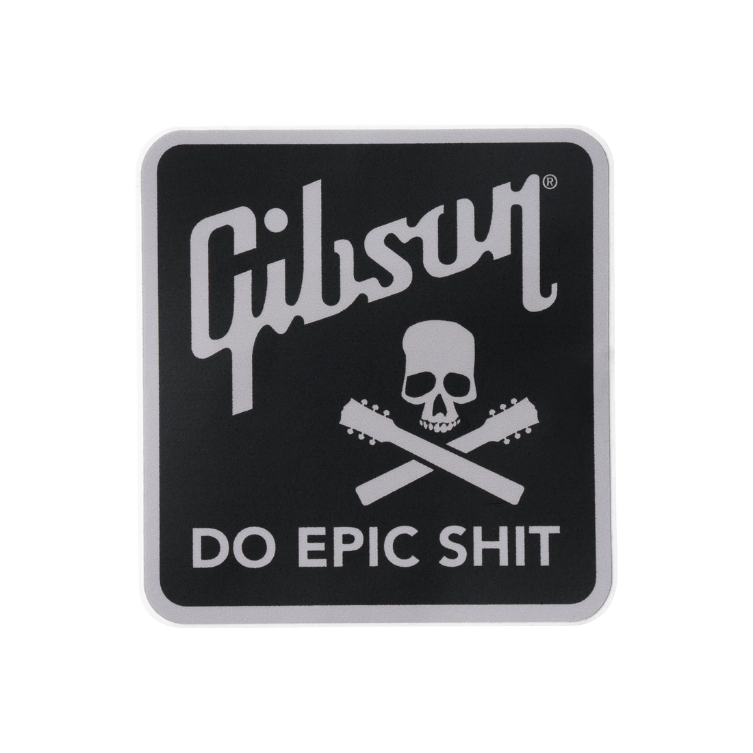 Gibson DES Sticker, Black / Gray (3 in.) Gibson