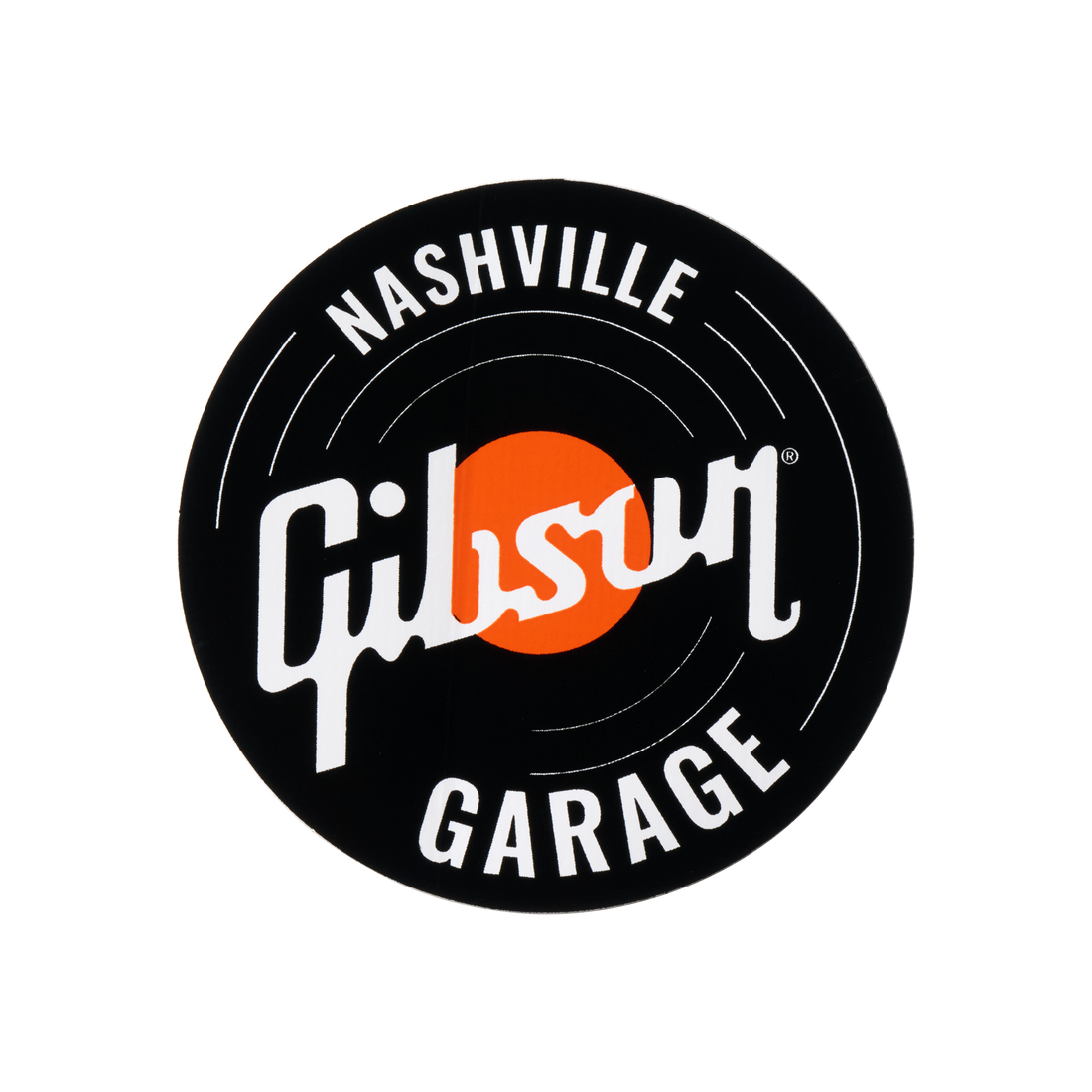 Gibson Garage Record Logo Sticker (3 in.) Gibson