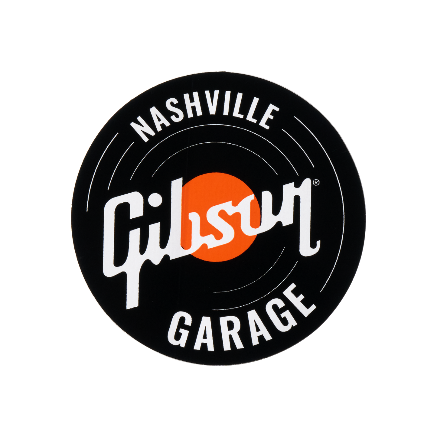 Gibson Garage Record Logo Sticker (3 in.) Gibson