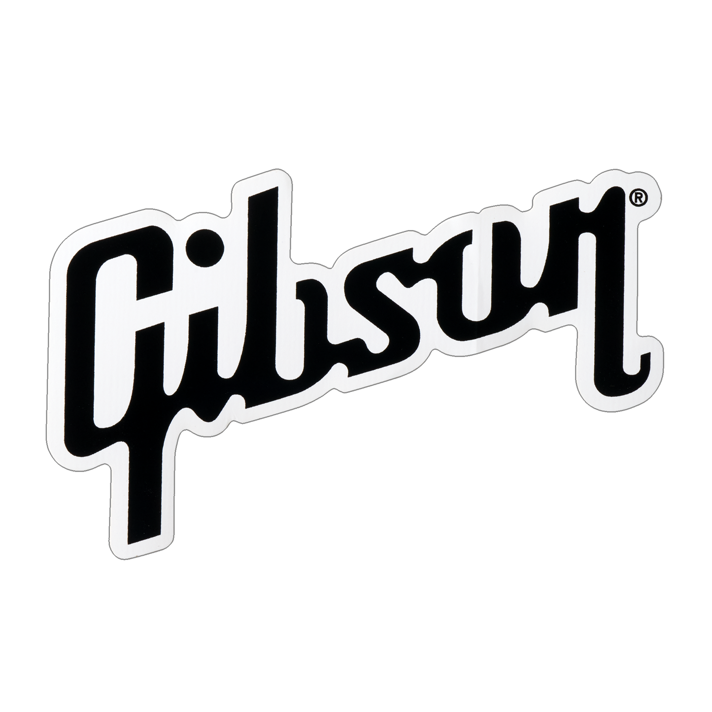 Gibson Logo Sticker, Black / White (5 in.) Gibson